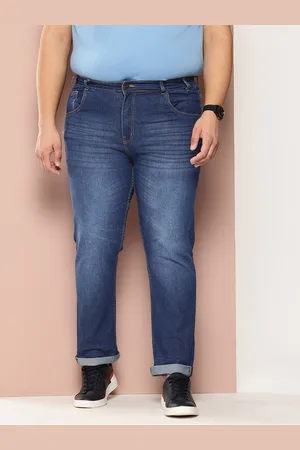 Sztori Men Plus Size Slim Fit Light Fade Stretchable Jeans