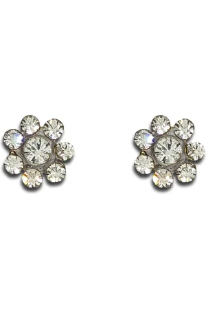 Comet Busters Gold Plated Stone Studded Floral Non Piercing Ear Stickers