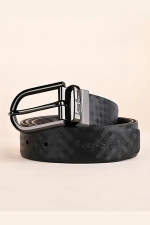LOUIS STITCH Men Textured Leather Reversible Formal Belt