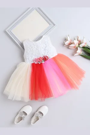 The Magic Wand Girls Self Design Fit & Flare Dress