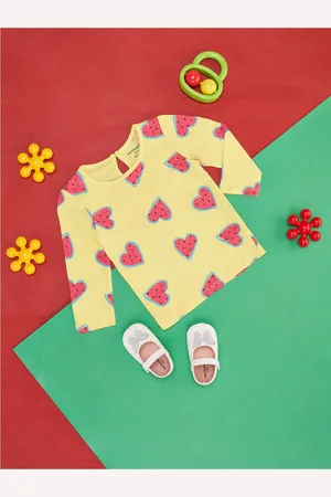 Pantaloons Girls Conversational Printed Round Neck Cotton T-shirt
