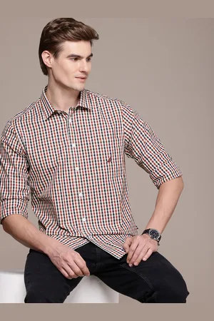 Nautica Men Smart Slim Fit Checked Pure Cotton Casual Shirt