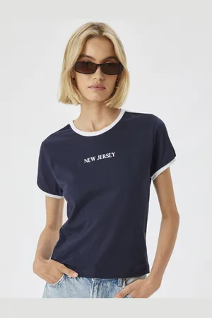 Koton Women Solid Polo Collar Cotton T-shirt