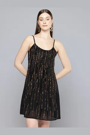 Scouph Embellished Georgette A-Line Mini Dress
