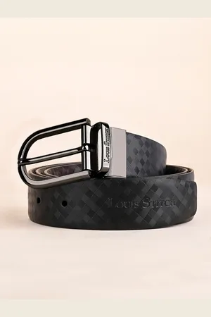 LOUIS STITCH Men Textured Leather Reversible Formal Belt