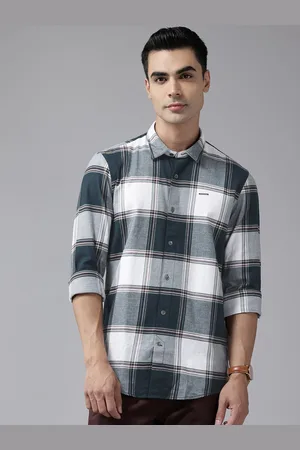Blackberrys Skinny Fit Tartan Checked Pure Cotton Casual Shirt