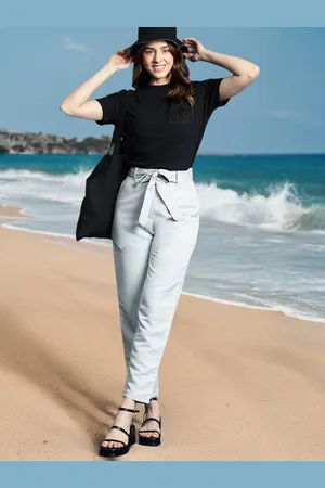Mast & Harbour Women High-Rise Trousers