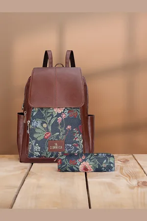 THE CLOWNFISH Minerva & Expert Women Floral Printed Backpack With Zip Pouch