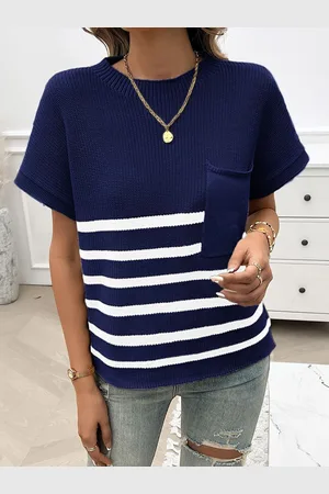 Stylecast Women Horizontal Striped Round Neck Top
