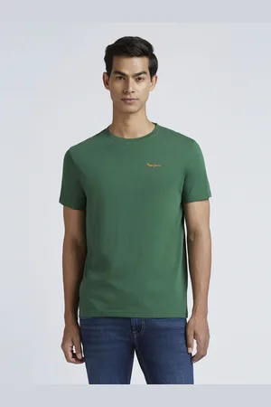 Pepe Jeans Men Typography Printed Round Neck Pure Cotton T-shirt