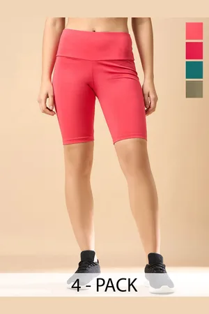 Color Capital Women Pack of 4 Ankle-Length Fly Dry Cycling Shorts
