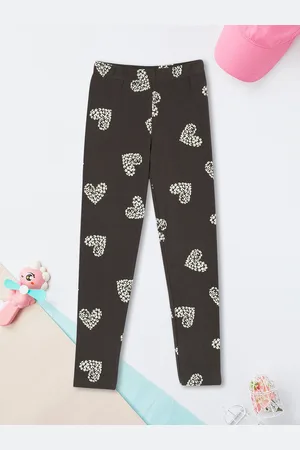 Max Collection Girls Printed Mid-Rise Ankle-Length Casual Leggings