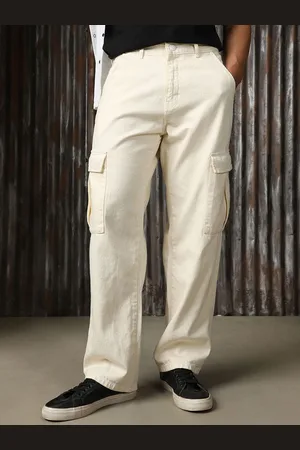 High Star Men Relaxed Fit Cargo Cotton Jeans
