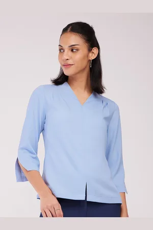 FableStreet Women Solid Opaque Woven Top