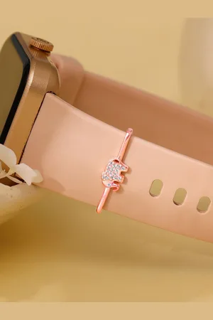 GIVA 925 Sterling Silver Rose Gold-Plated Elephant Watch Charms