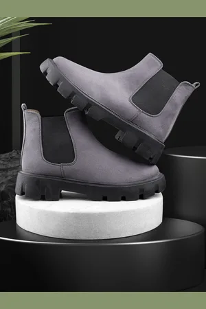 BXXY Men Block-Heeled Casual Chelsea Boots