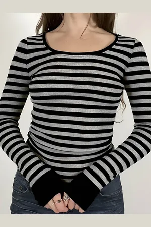 LULU & SKY Women Striped Round Neck T-shirt