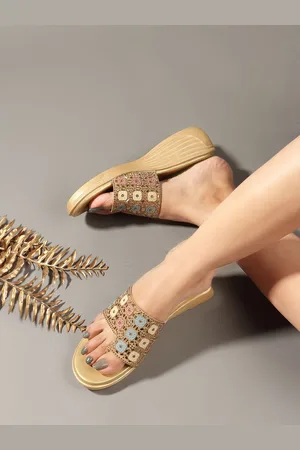 Anouk Women Embellished Open Toe Wedge Sandals