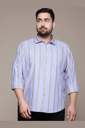 Nautica Men Plus Size Slim Fit Striped Casual Shirt