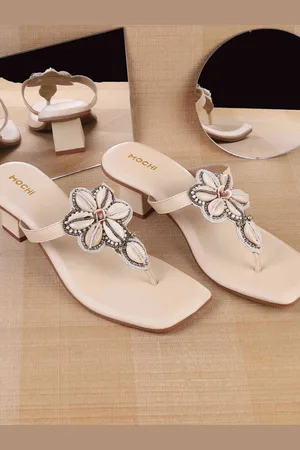 All Things Mochi Women Embellished Block Sandals with Tassels