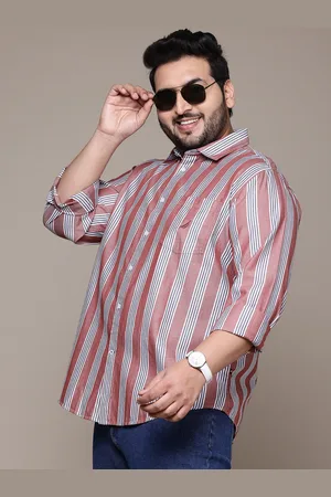 Nautica Men Plus Size Slim Fit Striped Casual Shirt