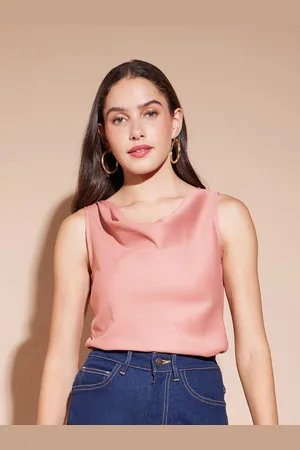 FableStreet Women Rose Solid A-Line Top
