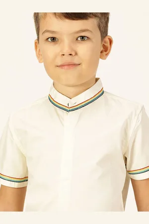 Killer Boys Premium Band Collar Solid Cotton Casual Shirt