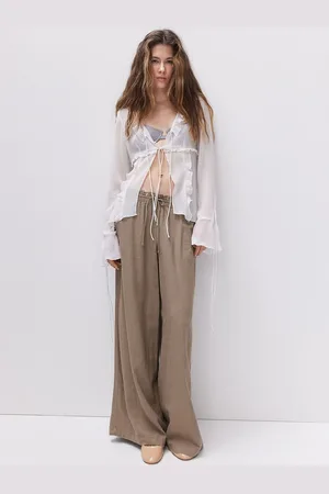 H&M Women Loose Fit Pull-On Trousers