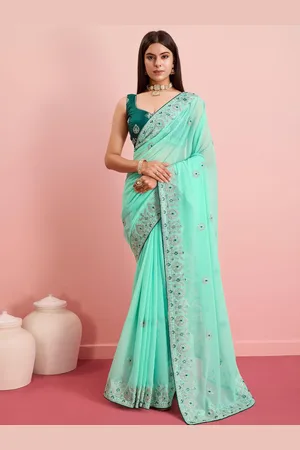 VAIRAGEE Ethnic Motifs Embroidered Sequinned Ready to Wear Saree