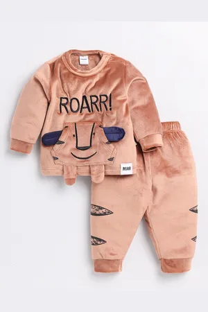 Moms Love Infant Boys Embroidered Sweatshirt With Joggers