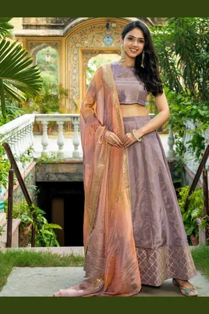 HOUSE OF JAMOTI Gotta Patti Tissue Ready to Wear Lehenga & Blouse With Dupatta
