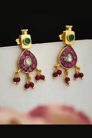 Fabindia Silver Contemporary Drop Earrings