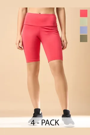 Color Capital Women Pack of 4 Ankle-Length Fly Dry Cycling Shorts