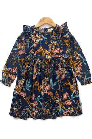 Juscubs Girls Floral Printed A-Line Dress