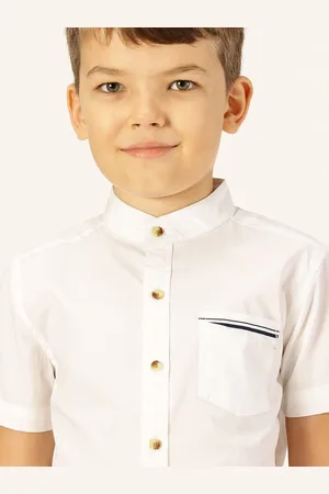 Killer Boys Premium Mandarin Collar Solid Cotton Casual Shirt