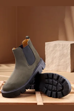 BXXY Men Flatform Heel Round Toe Chelsea Boots