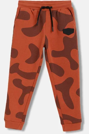Blue Giraffe Boys Printed Mid-Rise Joggers