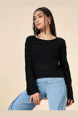 Pantaloons Girls Solid Knitted Pullover