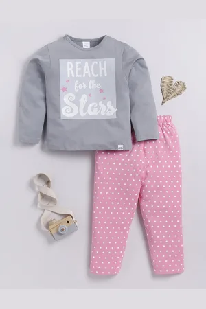 Moms Love Girls Graphic Printed Full Sleeves T-shirt With Joggers