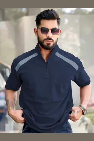 Maniac Men Polo Collar Pockets T-shirt