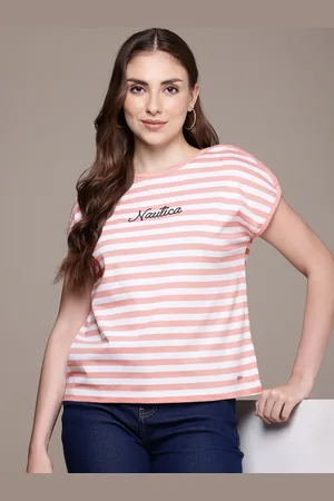 Nautica Pure Cotton Striped Extended Sleeves T-shirt