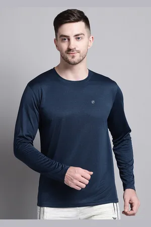 Friskers Men Navy Blue Slim Fit T-shirt