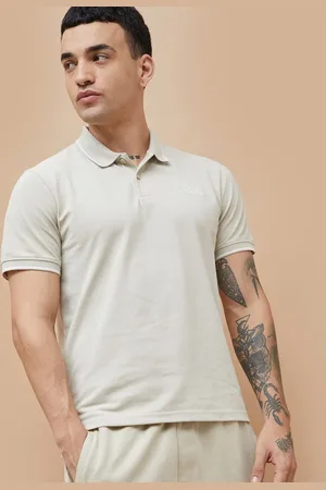 Kappa Men Solid Polo Collar Cotton T-shirt