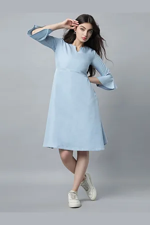 Roadster The Lifestyle Co Bell Sleeves A-Line Midi Dresses