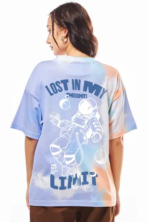 Bewakoof Women Graphic Printed Round Neck Cotton Oversized T-shirt