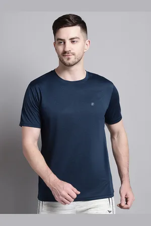 Friskers Men Navy Blue Slim Fit T-shirt