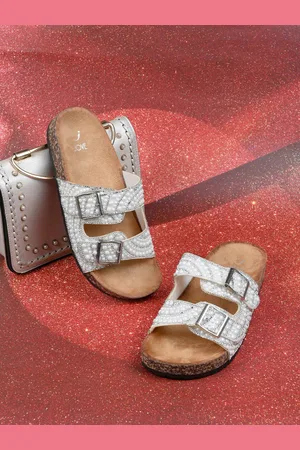Jove Women Embellished Open Toe Flats with Buckles