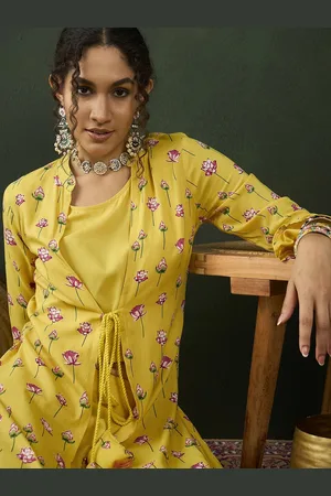 Sangria Printed Top With Palazzo Co-Ords