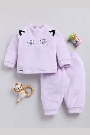 Moms Love Infant Girls Pure Cotton Sweatshirt With Joggers