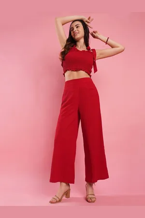 Globus Shoulder Strapped Crop Top With Trouser